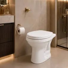BACIA VASO SANITÁRIO CONVENCIONAL PARATI LOGASA + ASSENTO BRANCO PARA BANHEIRO