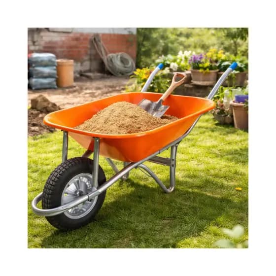 CARRINHO DE MÃO CARRIOLA METAL 60 LITROS PRÁTICO REFORÇADO JARDINAGEM E PEQUENAS OBRAS METALOSA