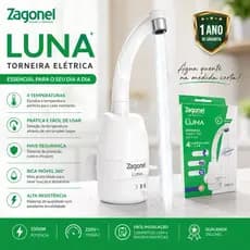 TORNEIRA ELÉTRICA LUNA 4 TEMPERATURAS GOURMET BRANCO 127V 5500W PREMIUM ZAGONEL