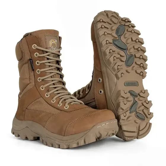 Bota Tática AIRSTEP Coyote C/ZÍPER EASY BOOT LIGHT 8628-35