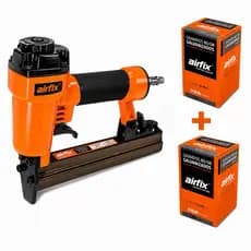 Kit Grampeador Pneumático 80/16 Airfix + 2 Caixas Grampo 80/08 10.000un | Linha Profissional Alta Performance