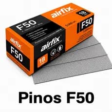 Pinos F50 Galvanizados Airfix 5.000 Unidades 18GA Profissional Para Madeira Pallet e Estruturas