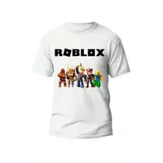 Camiseta Infantil Roblox Gamer – Blusa Menino Geek Personagens Premium 100% Algodão