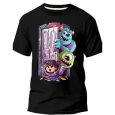 Camiseta Básica Algodão Personagem Monstro S.A Unissex Infantil Desenho