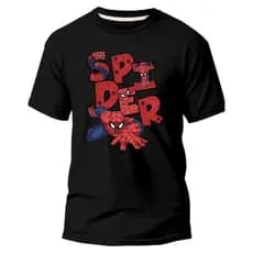 Camiseta Infantil Algodao Estampada Spider Man Homem-Aranha Estampada – Super-Herói Divertido