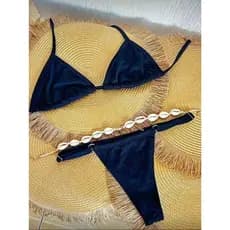 Biquíni Fio Dental Cortininha Bronze Marquinha Moda Praia Verão – Tamanho Único Feminino