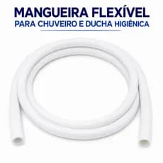 Mangueira Flexível Universal Chuveiro 1,20m e 1,50m Ducha Higiênica 5/16 Branca Resistente Universal