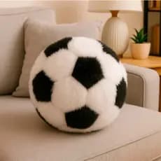 Pelúcia Bola de Futebol Confortável Para Crianças / Cama - Brinquedo Divertido Decorativo
