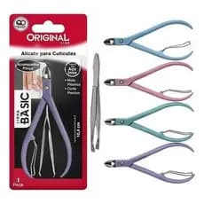 Alicate para Cutículas Ponta Inox + Pinça Profissional | Manicure Pedicure || Cores Sortidas