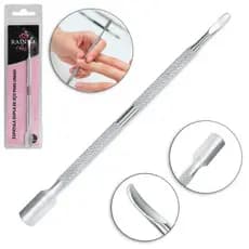 Espátula de Cutícula Dupla Inox Rainha Chic – Profissional, Aço Inoxidável, Durável e Higiênica