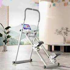 Simulador De Escada Adking Portátil Preto 130kg Com Tela E Guidão