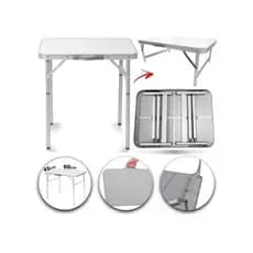 Mesa Dobrável Portátil Vira Maleta Camping Praia 60x45cm
