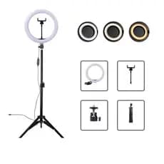 Ring Light 10 Polegadas Com Tripé 2,10m Led Selfie Profissional Para Celular e Lives