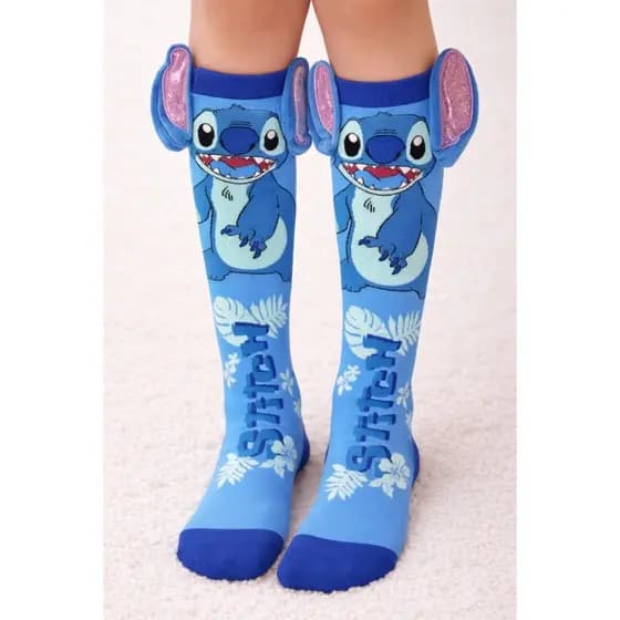 Meia Stitch Angel 3D Divertida Criança Infantil Adulto Promo