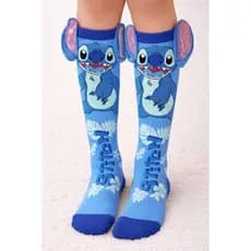 Meia Stitch Angel 3D Divertida Criança Infantil Adulto Promo
