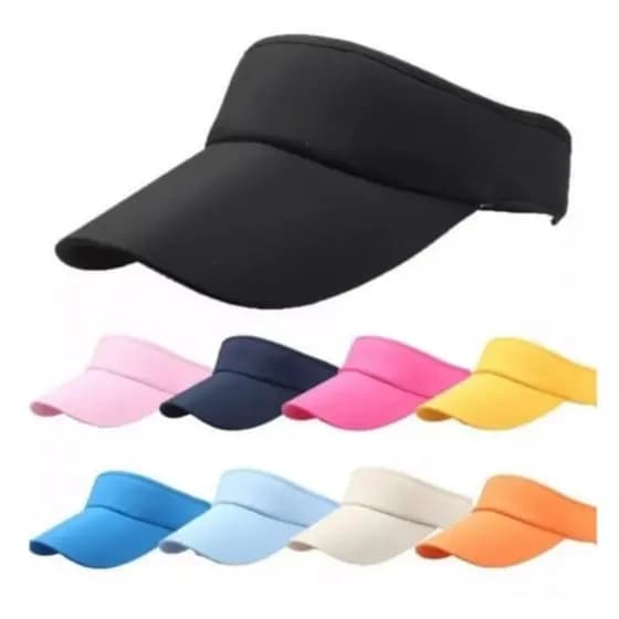 Viseira de Sol com Aba e Regulagem de Tamanho Varias Cores Promo