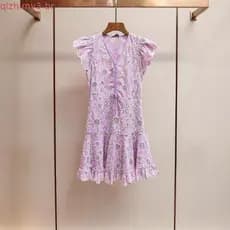 Vestido Evangélico 100% Algodão Forrado Bordado Botões Cinto