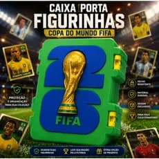 Caixa Porta Figurinhas Copa do Mundo FIFA | Organizador Impresso em 3D Retrô Colecionável