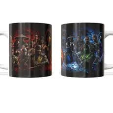 Caneca Mortal Kombat - Fogo vs Gelo (Scorpion e Sub-Zero) Arte Premium