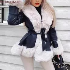 Casaco Elegante e Sofisticado, Este Casaco Feminino é Perfeito Para Qualquer Ocasião  Inverno Jaqueta Promoção Pelinho