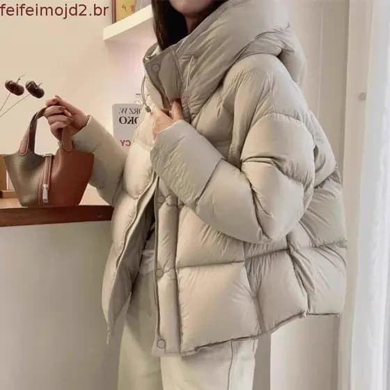 Mulheres Inverno Grosso Acolchoado Jaqueta casual Com Capuz Quente Curto Algodão Casaco Feminino Solto Coreano parkas ou
