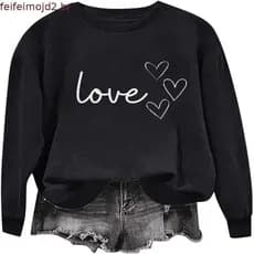 Casaco feminino, moletom de lã estampado Hable J H6650