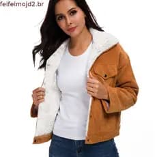 Mulheres Jaqueta De Inverno Casacos Parkas Moda Faux Fur Forro De Pele Grossa Forrada De Veludo Jaquetas Bomber Outwear