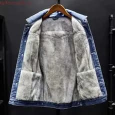 Jaqueta Jeans Acolchoada Aquecedora Combina com Tudo para o Inverno