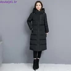 Novo Estilo Moderno Casaco Feminino Jaqueta De Inverno Algodão Quente Acolchoado Maxi Puffer .