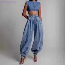 Calça Jeans Elegante , Cintura Alta , Folgada , Cargo , Jogger Para Mulheres , Com Bolsos , Perfeita Uso Casual
