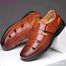 Sandálias masculinas verão 2026 novo estilo pai sandálias ao ar livre usar sapatos de trabalho sola macia antiderrapante