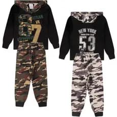Conjunto moletom flanelado masculino infantil camuflado com  capuz Tamanhos 1 2 3 4 6 8