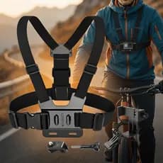Suporte de Peito Peitoral Ajustável Celular Gravação Câmera GoPro Bicicleta Esportes Motociclismo