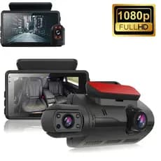 Câmera Veicular Dual HD Frontal Interna Infravermelha Movimento Visão Noturna Loop Universal