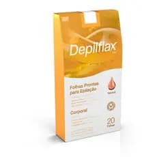 Folhas Prontas Corporais Depilflax Natural C/ 20 Und!