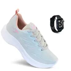 Conjunto de Academia para Mulheres - Tenis Macio e Leve Alto Perfomane + Smart Watch Digital