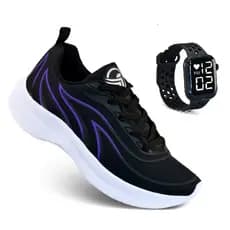 Conjunto de Academia para Mulheres - Tenis Macio e Leve Alto Perfomane + Smart Watch Digital