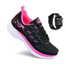 Conjunto de Academia para Mulheres - Tenis Macio e Leve + Smart Watch