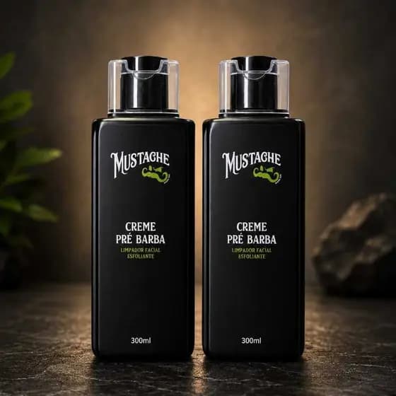 02 Creme Pré Barba Esfoliante 300ml Mustache