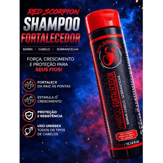 Shampoo Fortalecedor - RED SCORPIN - 300ml