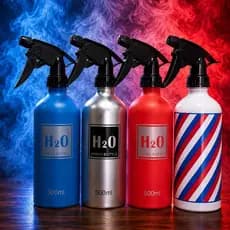 Borrifador de Água de Plástico H2O para Barbeiro Profissional 500ml (escolha a cor)
