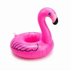 Kit 12 Boias Porta Copo Flamingo Rosa Piscina Atacado Pool Party Brinde Festa Pronta Entrega