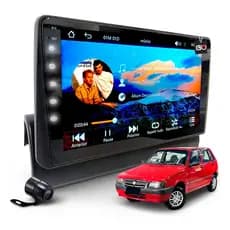 Kit Multimídia Mp10 Espelha Ios 9poleg Carplay Uno 1994-2013