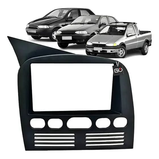 Moldura 2 Din Do Painel Palio Strada Siena G1 Wekeend Cor Preto
