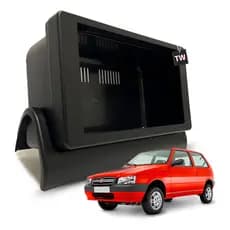 Moldura 2din Fiat Uno Mille Fire 1994 À 2013 Preto 7 Poleg