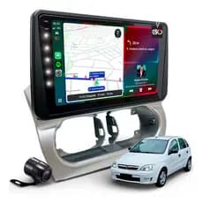 Multimídia Mp10 Carplay Sem Fio Corsa 2003-2012 Painel Prata