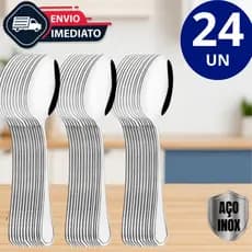 Jogo de 24 Colheres de mesa Aço Inox de Para Cozinha  Restaurantes eventos cozinha