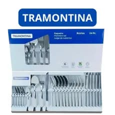 Faqueiro Tramontina Búzios 24 Peças Aço Inox Original Talheres Garfo Faca Colher
