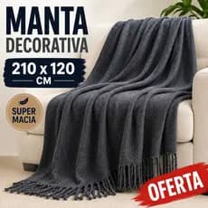 Kit 2 Mantas Para Sofá 210x120cm 100% Algodão Decorativa Artesanal | Cobre Sofá e Colchão | SUV