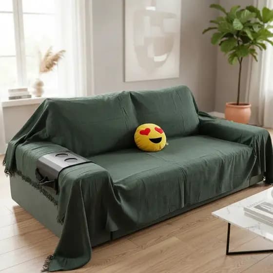 KIT 2 Mantas KING 3,00M x 1,80M [ PROMO]  Sofá Grande Grossa Decoração Sala Protetora Decorativa